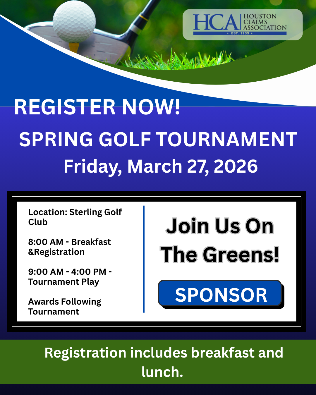 HCA Annual Golf Tournament Right Around The Corner | Houston Claims ...